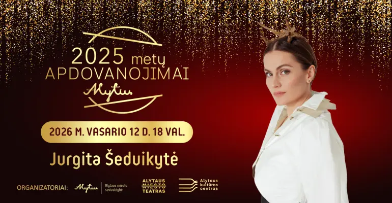 Alytaus metų apdovanojimai 2025 pakvies alytiškius į iškilmingą vakarą su Jurga Šeduikyte