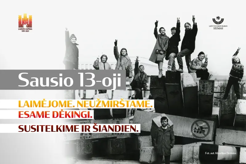 Sausio 13 – ąją minėkime kartu visuotine pilietine iniciatyva „Atmintis gyva, nes liudija“