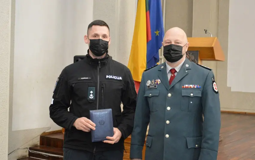 Šventiniais renginiais policijos darbuotojai pažymėjo Lietuvos valstybės atkūrimo dieną