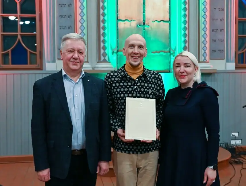 Joniškio rajono garbės ambasadoriaus ženklas įteiktas Mindaugui Ancevičiui