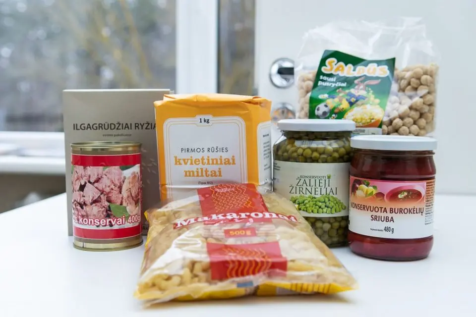 Parama maisto produktais ir higienos prekėmis