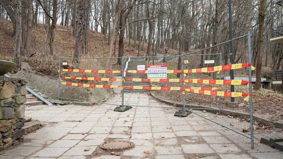 Pradėtas Vytauto parko laiptų remontas