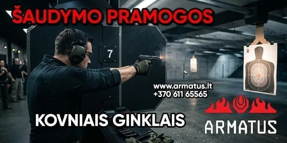 Šaudymo pramogos ir treniruotės tikrais koviniais ginklais