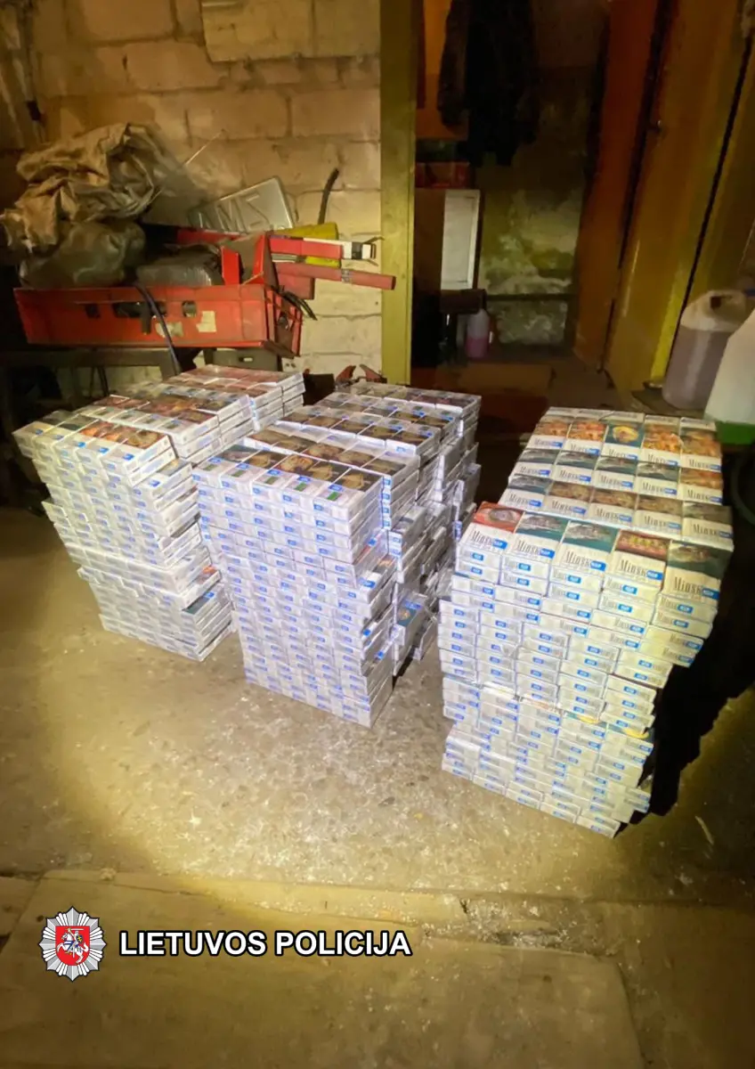 Marijampolės kriminalistai sulaikė didelį kiekį kontrabandinių cigarečių