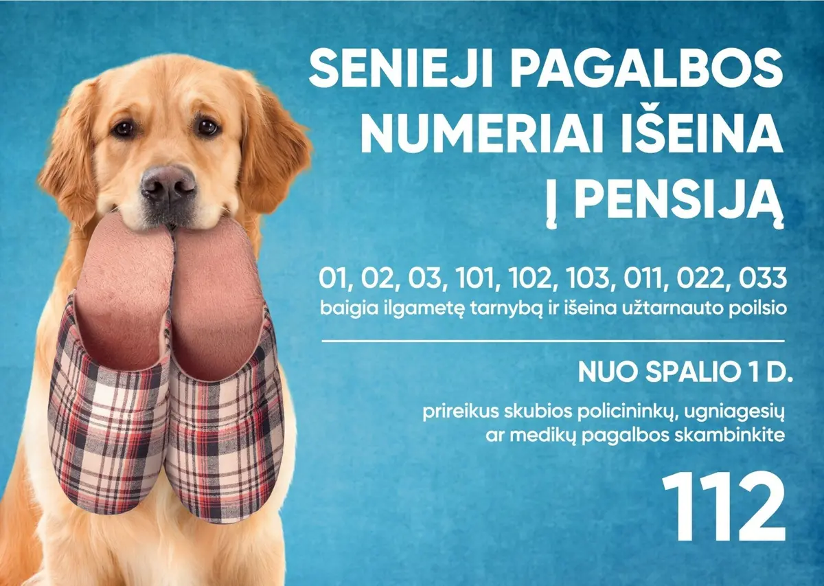 Skubiosios pagalbos tarnybas bus galima išsikviesti tik numeriu 112