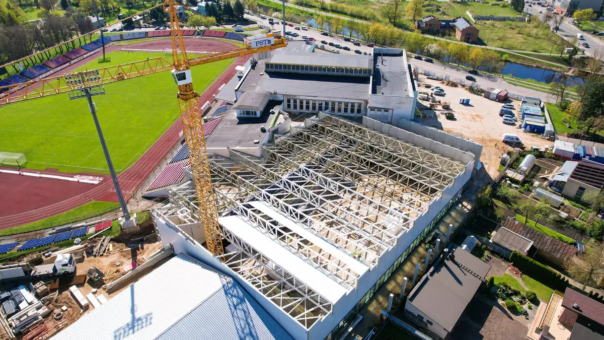 Panevėžyje kyla tarptautinius standartus atitiksiantis baseinas – atlikta beveik trečdalis darbų