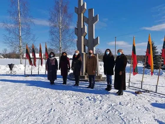 Minaičiuose pagerbtas 1949 m. vasario 16 d. Deklaracijos signatarų ir visų Lietuvos partizanų atminimas