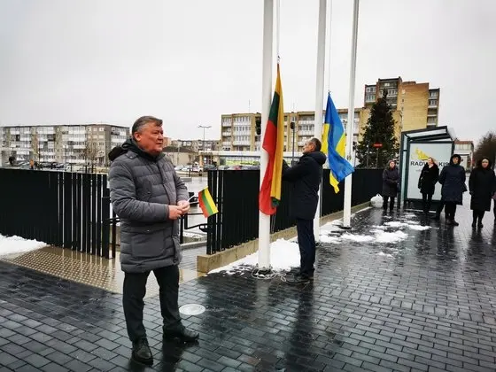 Radviliškio Aušros aikštėje – Ukrainos palaikymo akcija