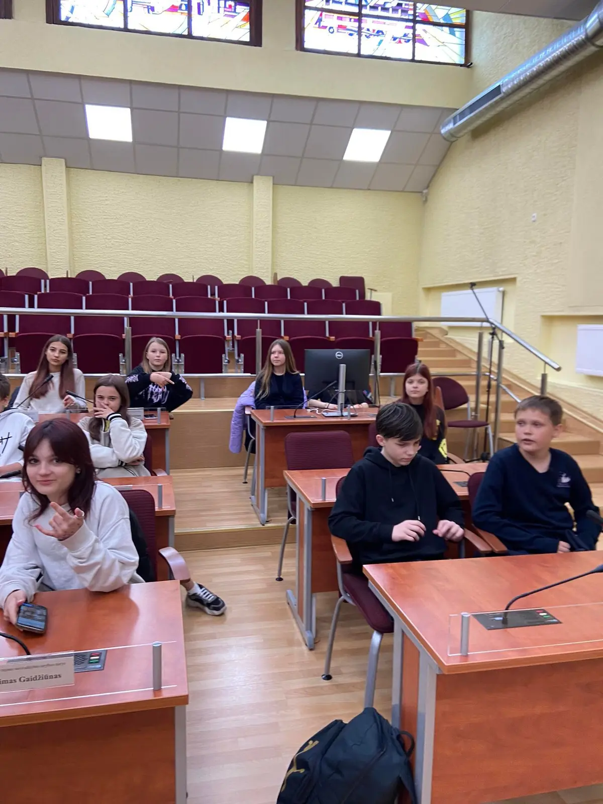 Vaižganto progimnazijos šeštokai savivaldybėje