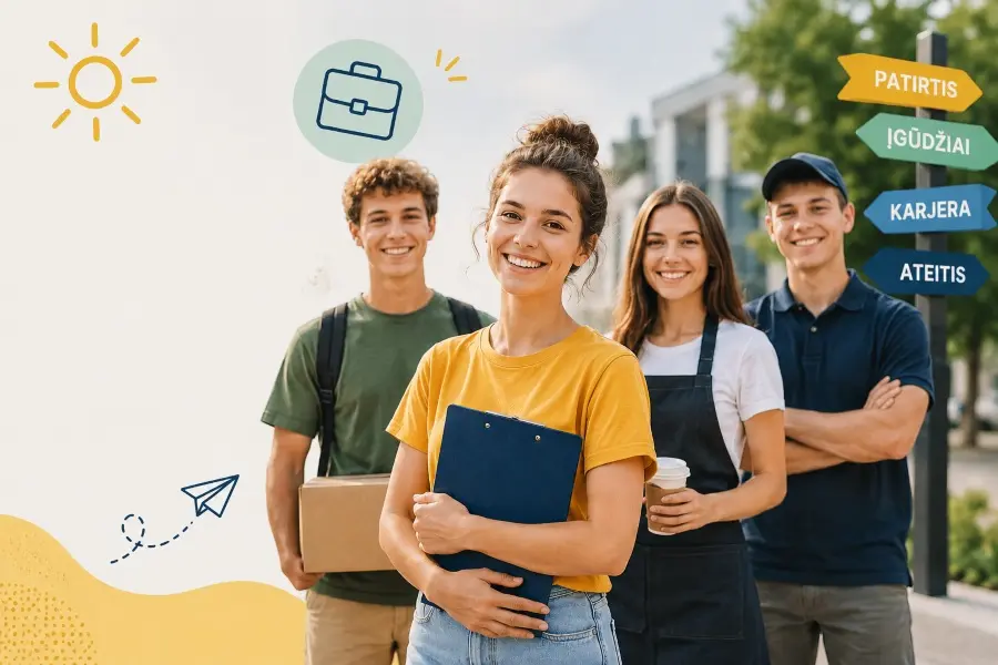 Jaunimo ir darbdavių dėmesiui – prasideda registracija į jaunimo vasaros užimtumo ir integracijos į darbo rinką programą