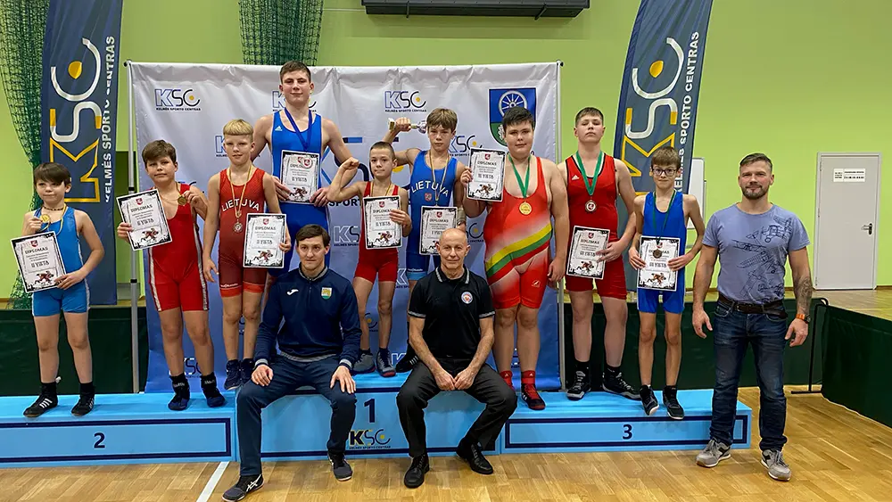 Raseinių sporto centro imtynininkų komanda dalyvavo žaidynėse Kelmėje