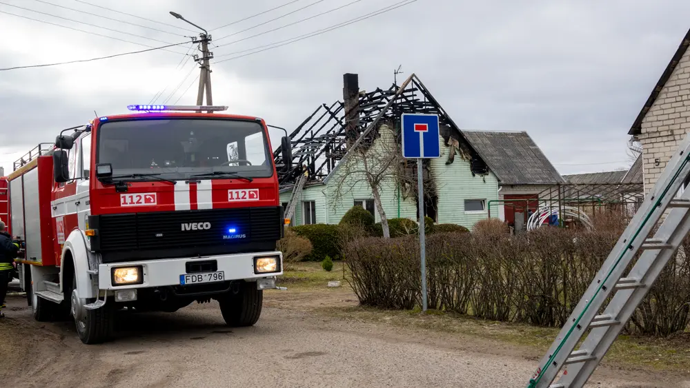 Viduklėje sudegė gyvenamasis namas