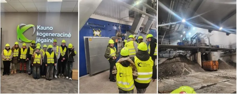 Pamoka netradicinėje aplinkoje: 8 klasės mokinių išvyka į Kauno kogeneracinę jėgainę