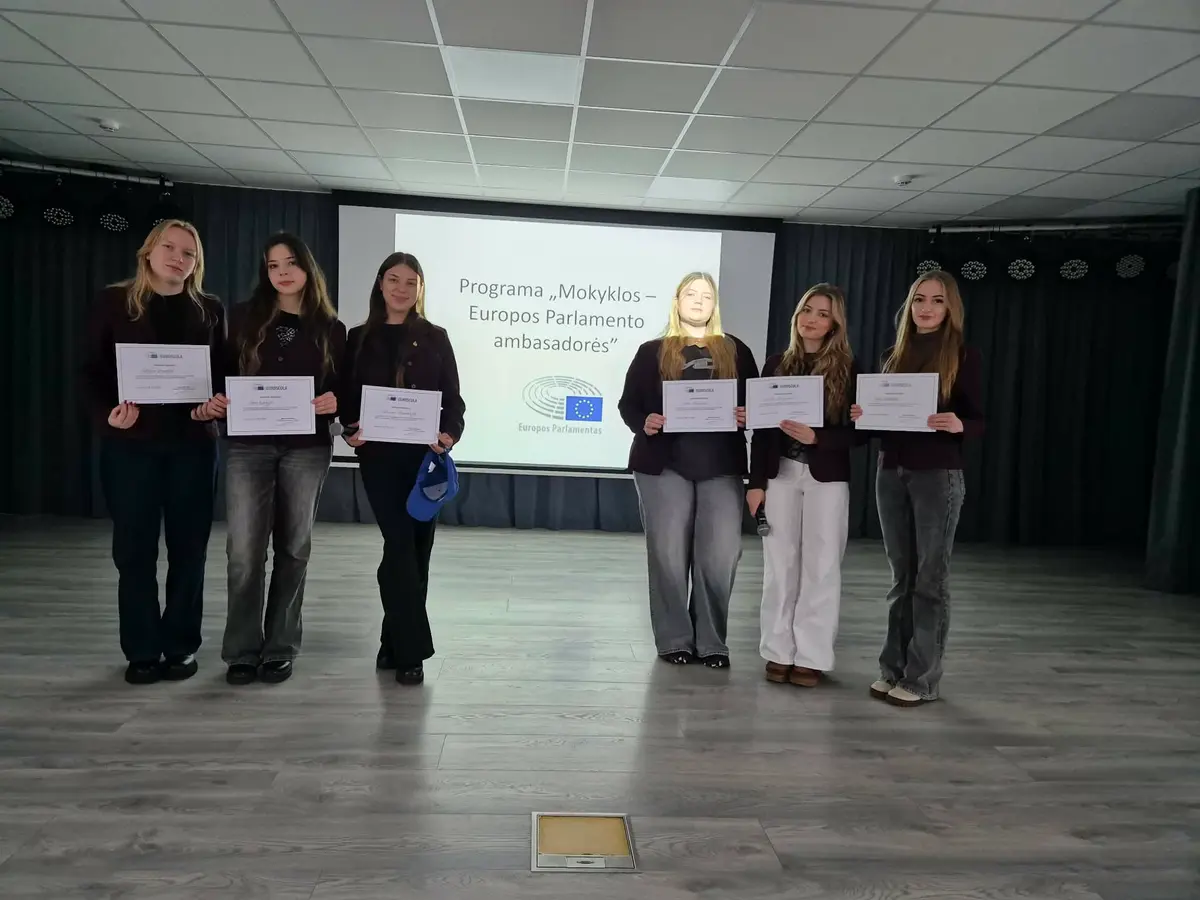 Viduklės Simono Stanevičiaus gimnazistai – tarp Europos jaunimo Strasbūre