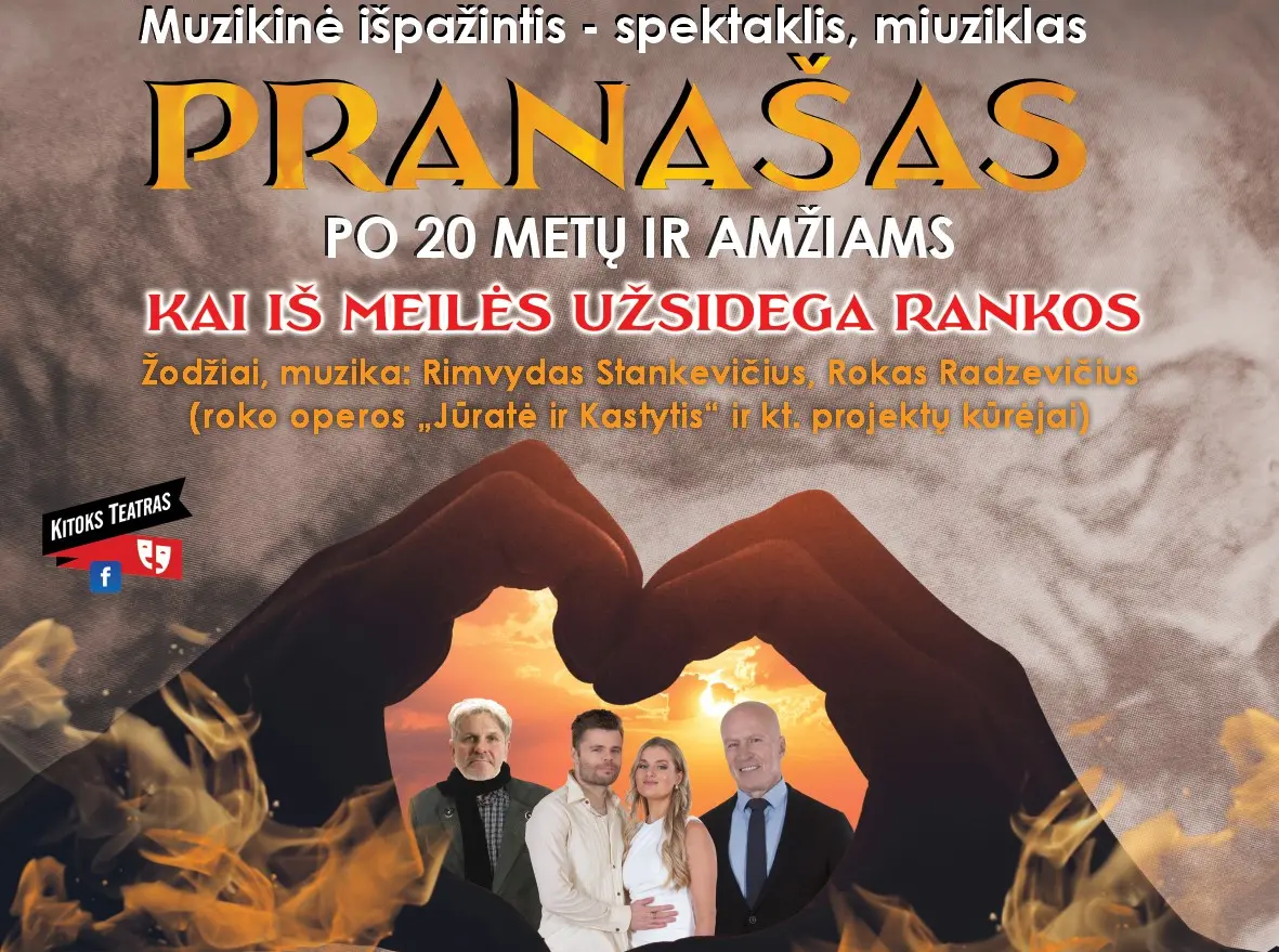 Kitoks teatras pristato: Muzikinė išpažintis – spektaklis, miuziklas „Pranašas. Kai iš meilės užsidega rankos“