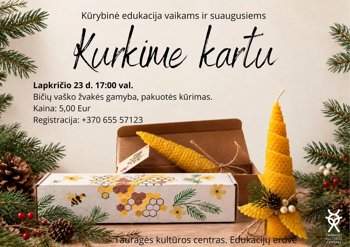 Kurkime kartu – kūrybiškas laikas su bičių vašku!