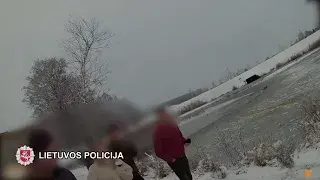 Ledas paviliojo į mirties gniaužtus (video)