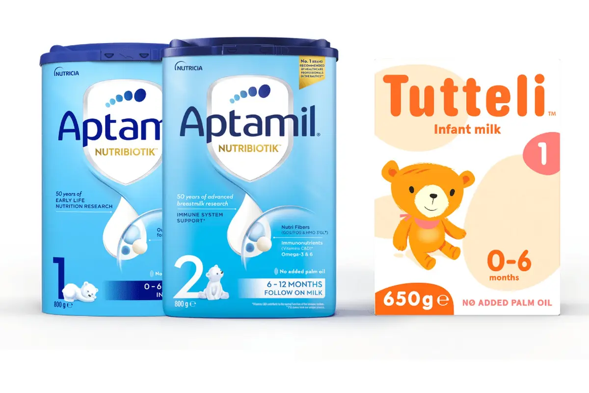 VMVT: reaguojant į ES gaires, prevenciškai išimama dalis „Aptamil“ ir „Tutteli“ pieno mišinių