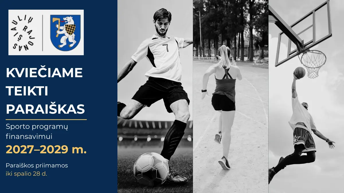 Kviečiame teikti paraiškas sporto programų finansavimui 2027–2029 metais